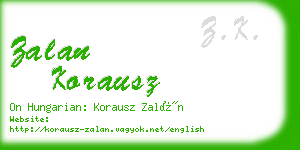 zalan korausz business card